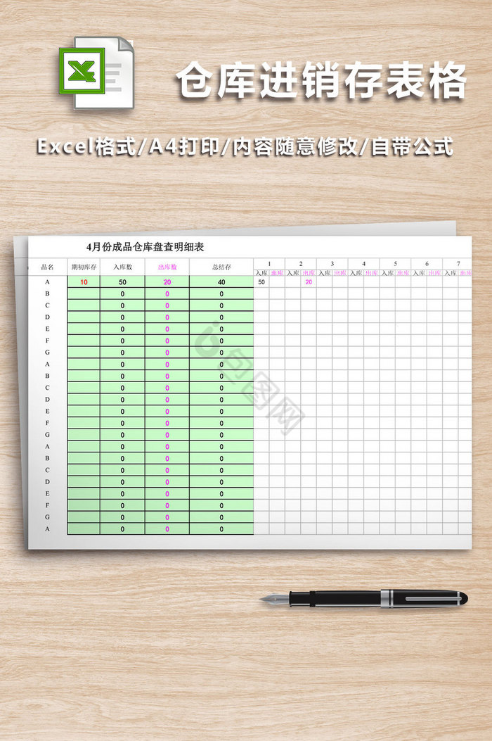 仓库进销存表格模板,仓库进销存表格模板网盘