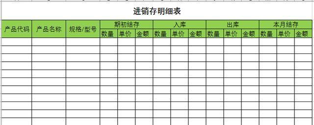 excel表格做进销存,excel表格做进销存自动计算