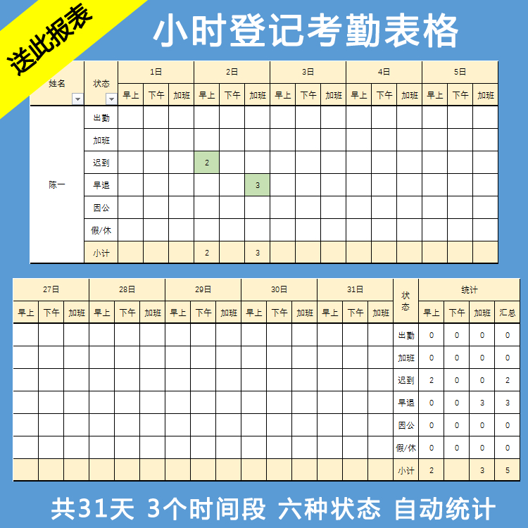 最基本的考勤表格制作,最基本的考勤表格制作方法是